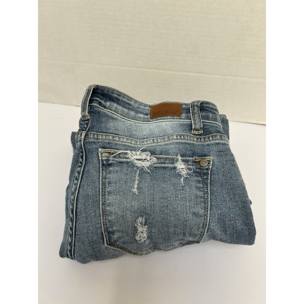 Judy‎ Blue Mid-Rise Destroyed Boyfriend  Denim Jeans Size 3/26 Style #8286